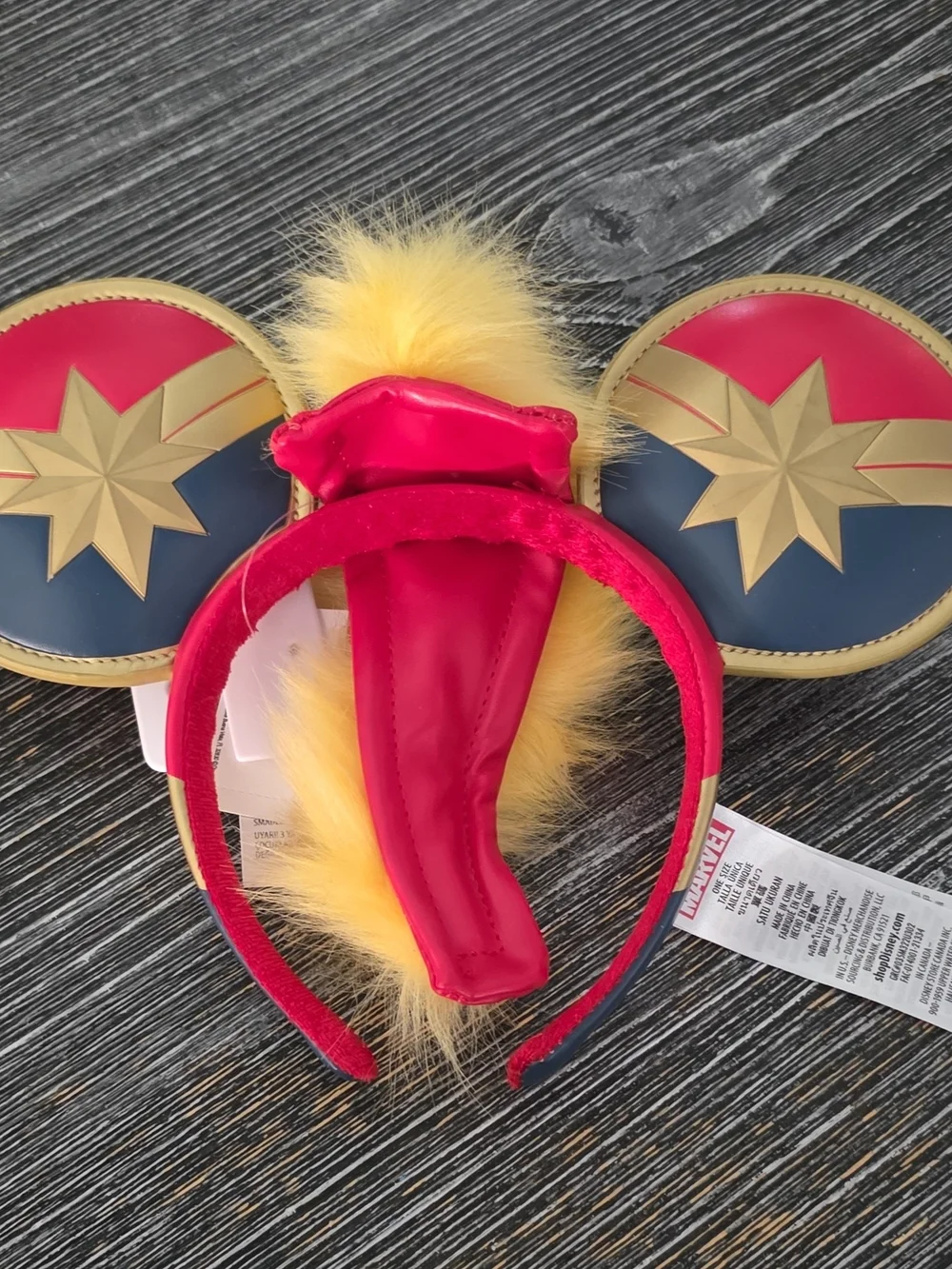 Disney Red, Yellow & Blue Captain Marvel Ear Headband
